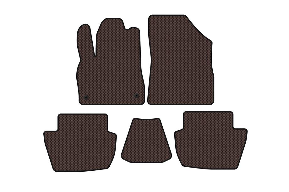 Citroen DS-5 2011-2015 Gummimatten Carsuit (HB, Hybrid/Automatik, braun) Image