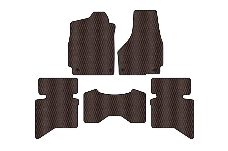 Dodge RAM (DS/DJ/D2) 2009–2024 Gummimatten Carsuit (2009+, 5-Sitzer/Doppelkabine, braun) Image