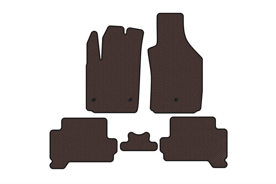 Fiat 500/500L 2013-2022 Gummimatten Carsuit (HB, Elektro, braun) Image