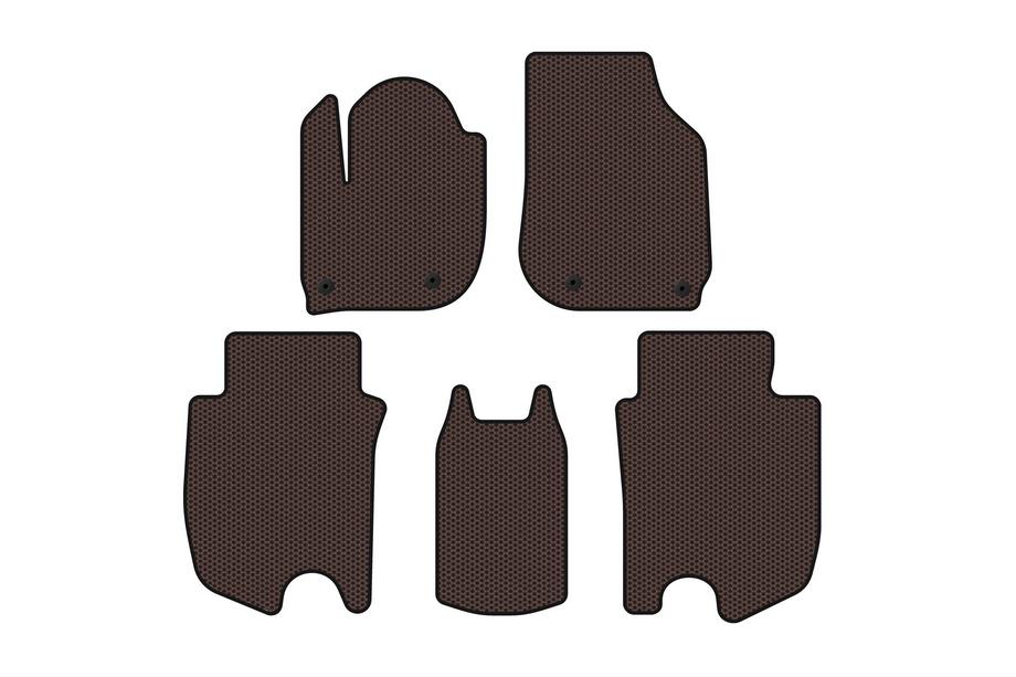 Honda FIT/Jazz 2014–2020 Gummimatten Carsuit (HB, Hybrid, braun) Image