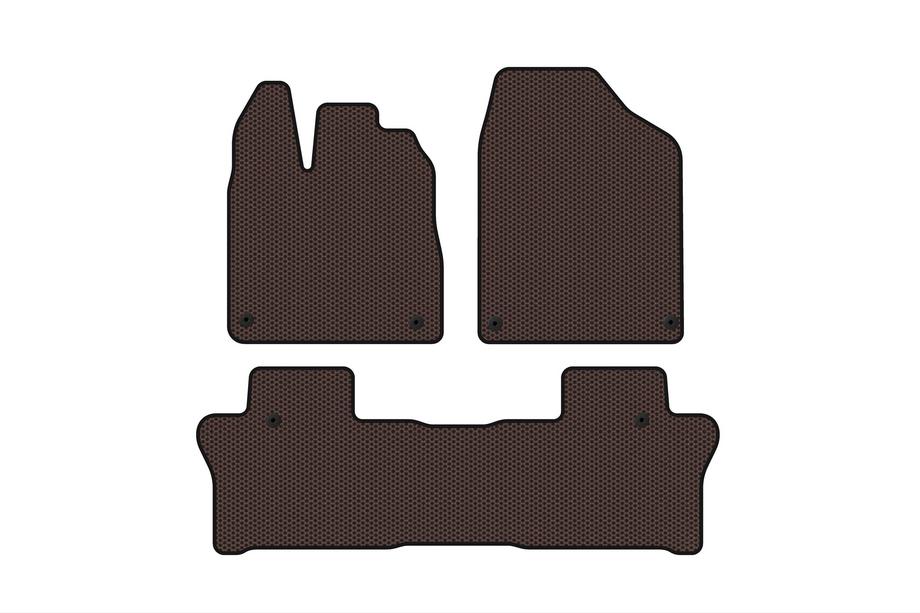 Honda Pilot 2015-2022 Gummimatten Carsuit (2 Reihen, braun) Image