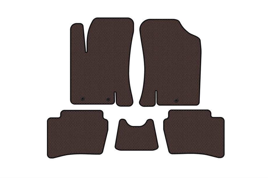 Hyundai I-20 2008-2012 Gummimatten Carsuit (HB, braun) Image