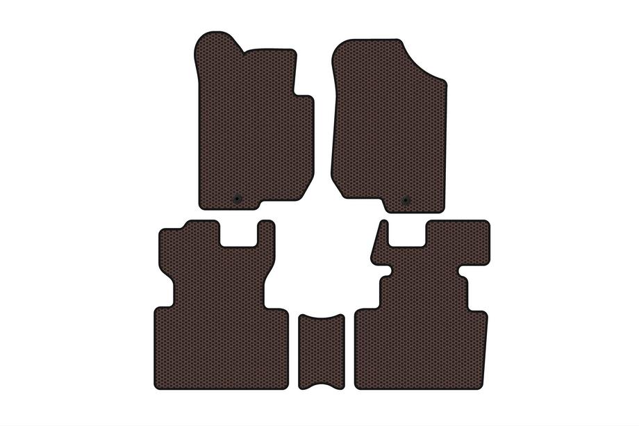 Kia Carens 1999-2012 Gummimatten Carsuit (2006-2012, 2 Reihen, 7-Sitzer, braun) Foto 1