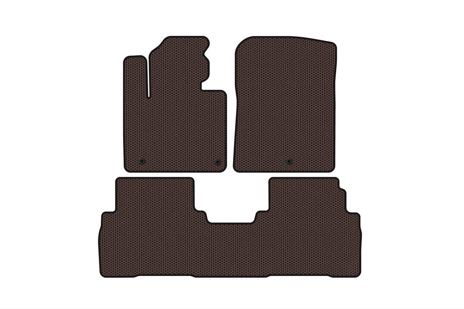 Kia Sorento III UM 2014-2020 Gummimatten Carsuit (7-Sitzer, braun) Image