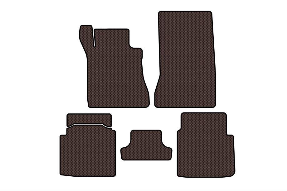 Mercedes S-class W126 1979-1991 Gummimatten Carsuit (SD, kurzer Radstand, braun) Foto 1