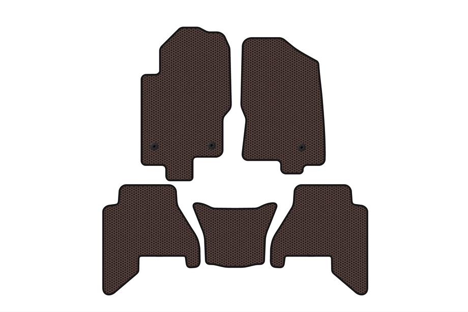 Nissan Pathfinder R51 2005-2014 Gummifußmatten Carsuit V2 (2 Reihen, Braun, 2010-2014) Image
