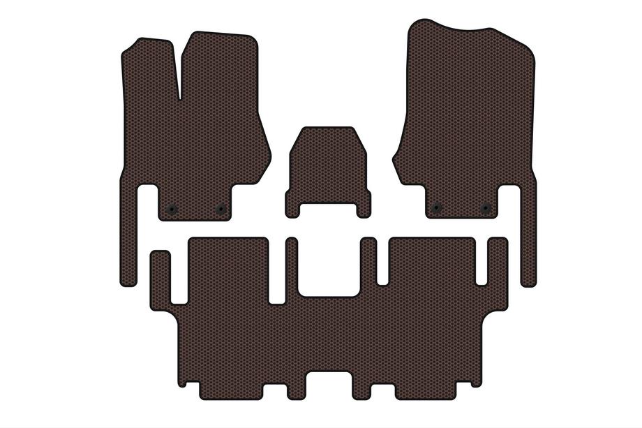 Nissan Quest 2011-2017 Gummimatten Carsuit (2 Reihen, 7-Sitzer, braun) Foto 1