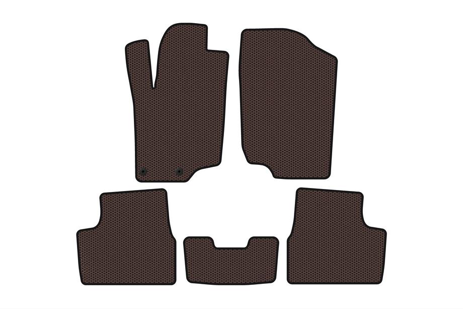Peugeot 207 2006–2014 Gummimatten Carsuit (HB, 5-türig, braun) Foto 1