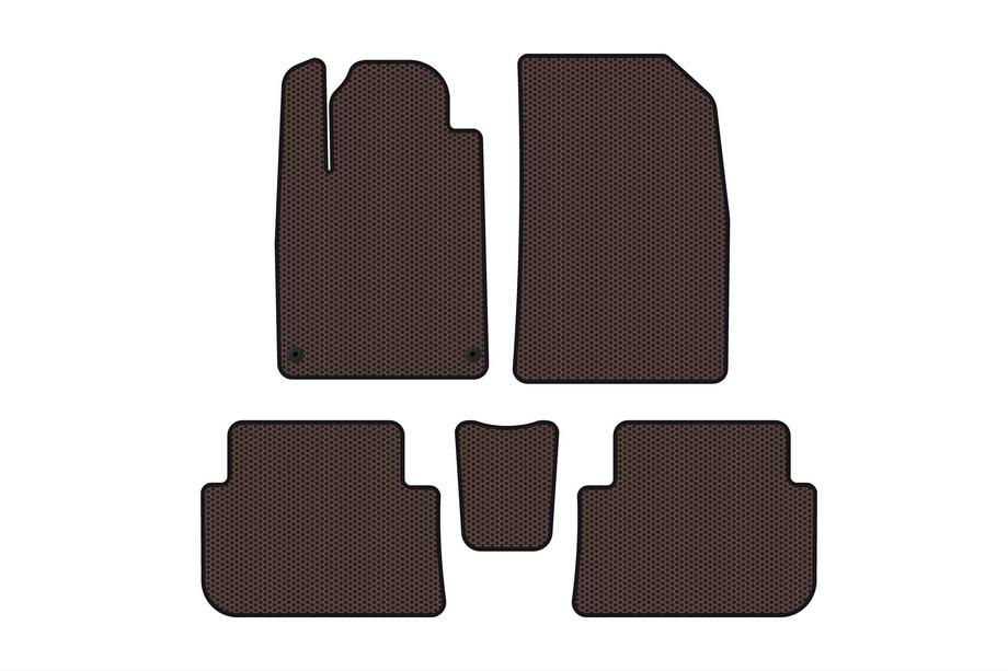 Peugeot 407 2004-2011 Gummimatten Carsuit (SD, Braun) Image