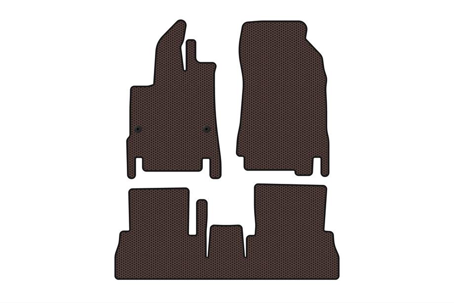 Peugeot Partner/Rifter 2019- Gummimatten Carsuit (7-Sitzer/Langer Radstand, Braun) Image
