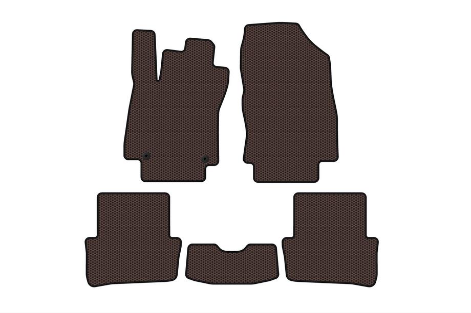 Renault Clio IV 2012-2019 Gummimatten Carsuit (2012-2016, HB, 5-türig, braun) Image