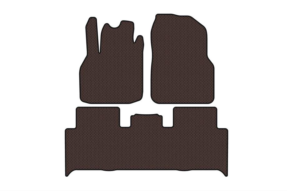 Renault Scenic/Grand 2003-2009 Gummimatten Carsuit (2 Reihen, braun) Foto 1