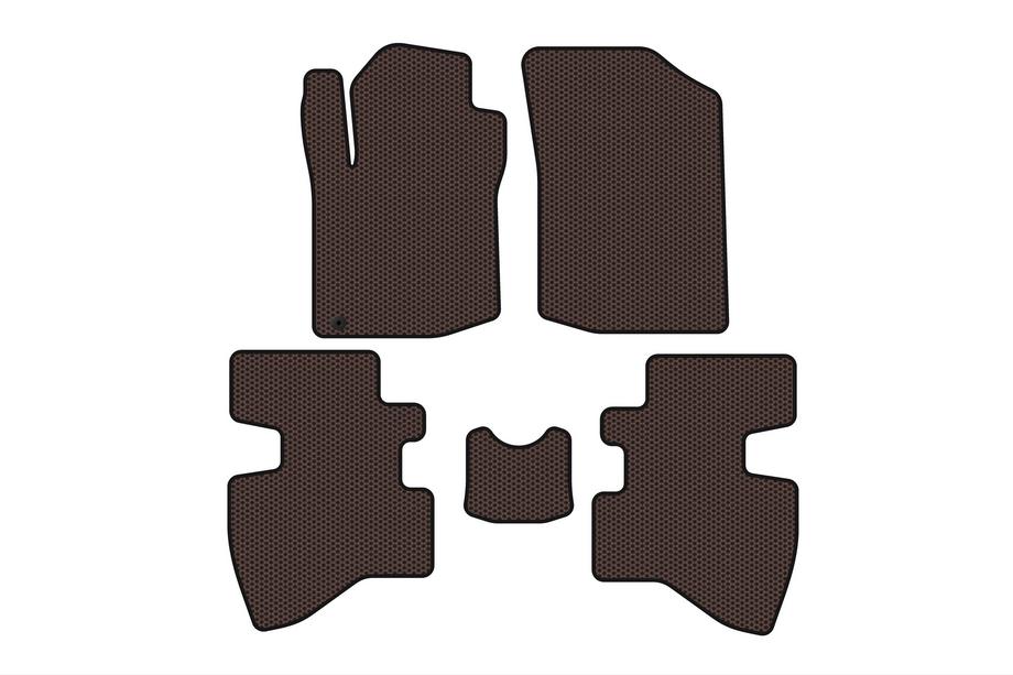 Toyota Aygo 2007-2014 Gummimatten Carsuit (2007-2009, HB, 3-Türer, braun) Image