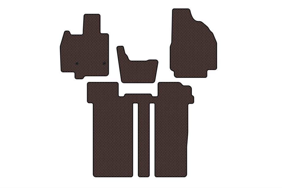 Toyota Previa 2006-2019 Gummimatten Carsuit (2 Reihen, 6-Sitzer, braun) Image