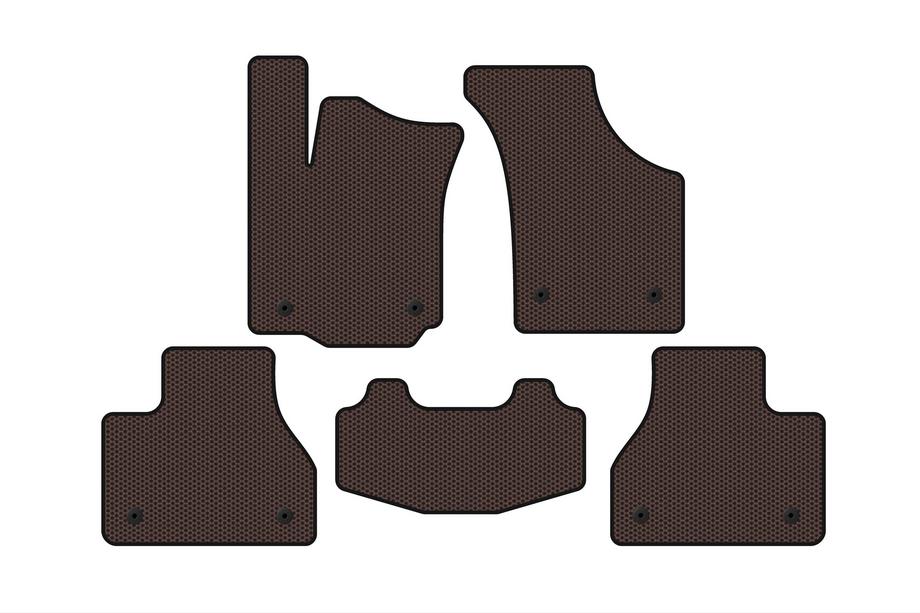 Volkswagen Phaeton 2002-2016 Gummimatten Carsuit (SD, kurzer Radstand, braun) Image