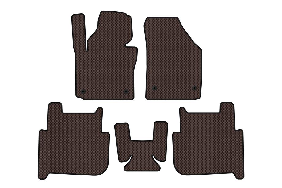Volkswagen Touran 2003-2010 Gummimatten Carsuit (2 Reihen, 2006-2010, 7-Sitzer, braun) Foto 1
