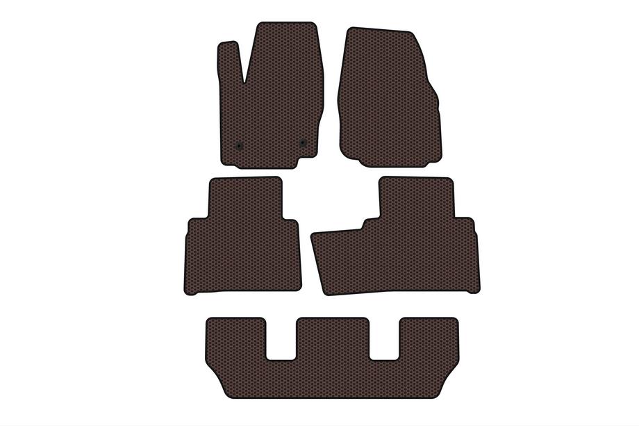 Ford Galaxy 2007-2015 Gummimatten Carsuit (3 Reihen, braun) Image