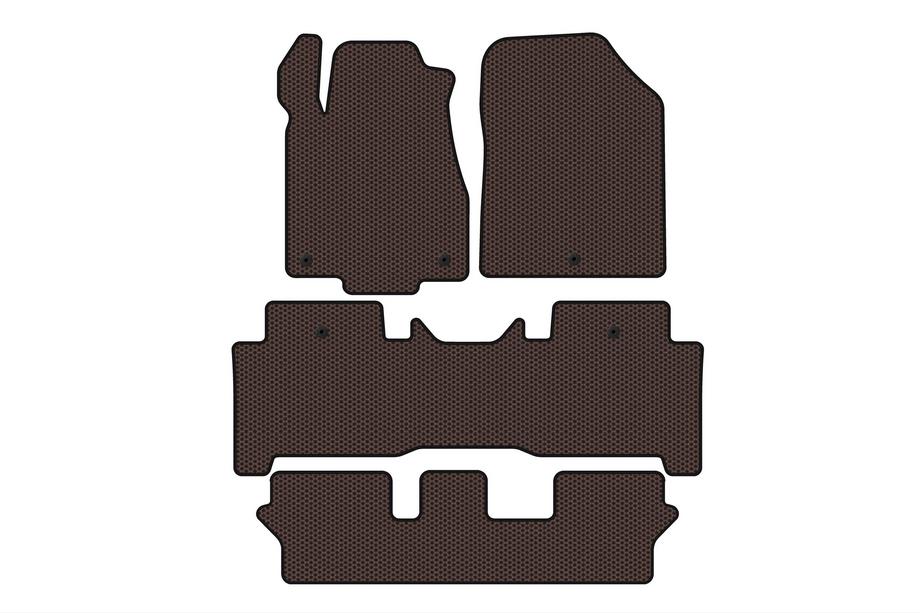 Acura MDX 2007-2013 Gummimatten Carsuit (3 Reihen, braun) Foto 1