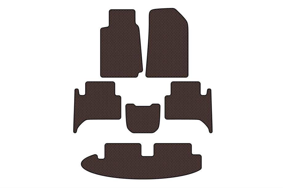 Chevrolet Trailblazer 2012-2019 Gummimatten Carsuit (3 Reihen, braun) Image