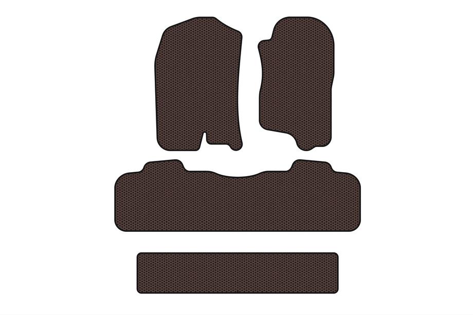 Chevrolet Tahoe 2007-2014 Gummimatten Carsuit (3 Reihen, 2007-2014, braun) Image
