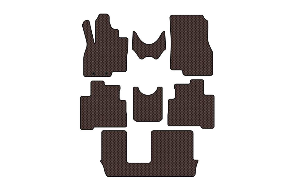 Mitsubishi Grandis 2003-2011 Gummimatten Carsuit (3 Reihen, braun) Image
