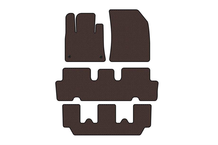Citroen C-4 Picasso 2013–2022 Gummimatten Carsuit V1 (3 Reihen, braun) Image