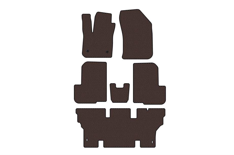 Dacia Lodgy 2012-2022 Gummimatten Carsuit (3 Reihen, 7-Sitzer, braun) Image