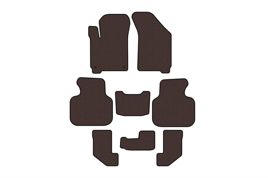 Dodge Journey 2008-2020 Gummimatten Carsuit (2008-2011, 3 Reihen, braun) Foto 1