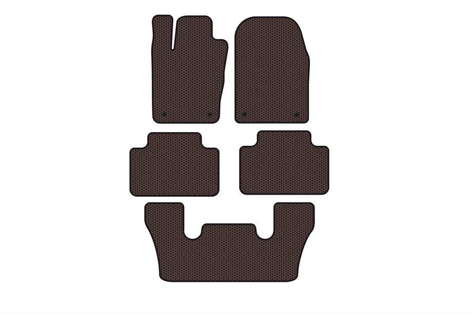Dodge Durango 2010- Gummimatten Carsuit (3 Reihen, braun) Image