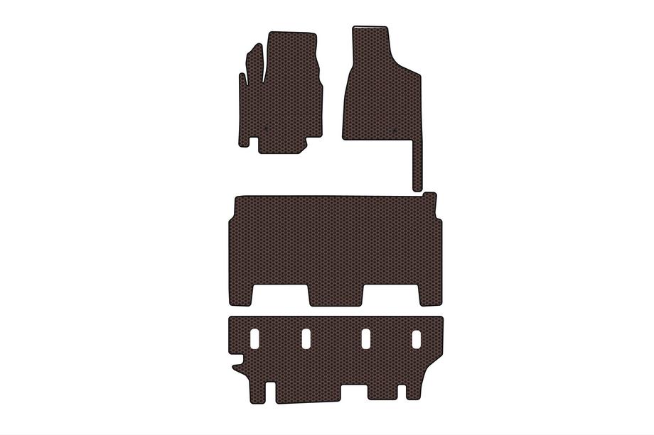 Dodge Grand Caravan V 2008-2020 Gummimatten Carsuit (2008-2020, 3 Reihen, 8-Sitzer/Ausstattung SXT, braun) Foto 1