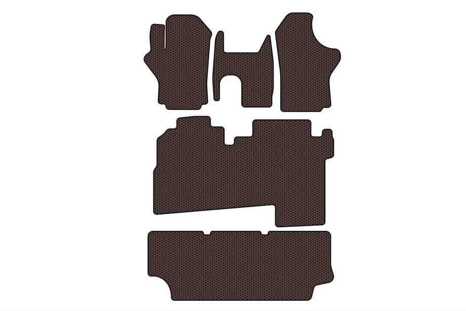 Hyundai H200, H1, Starex 1998-2007 Gummimatten Carsuit (2004-2007, 3 Reihen, 8-Sitzer, braun) Foto 1