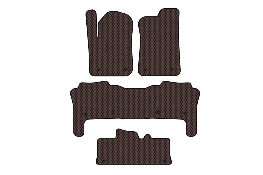 Infiniti QX56 2010-2013 Gummimatten Carsuit (3 Reihen, braun) Image