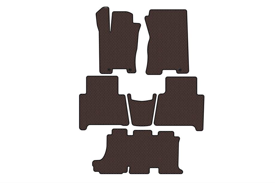 Kia Mohave 2008-2016 Gummimatten Carsuit (3 Reihen, braun) Image