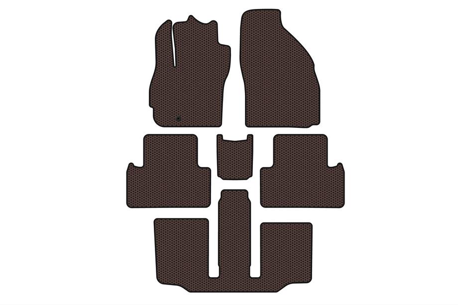 Mazda 5 2005-2009 Gummimatten Carsuit (3 Reihen, 7-Sitzer, braun) Foto 1