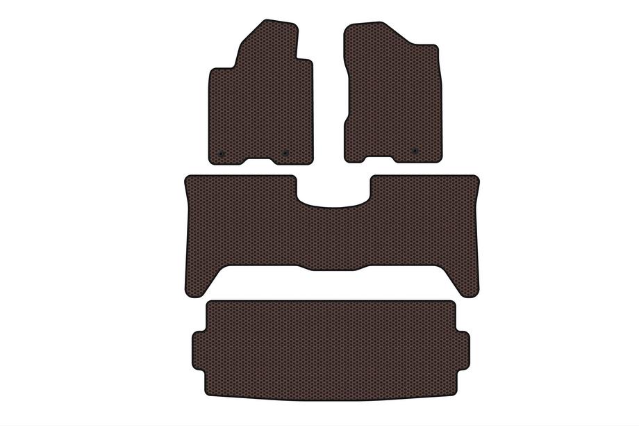 Nissan Armada 2003-2015 Gummimatten Carsuit (3 Reihen, 2003-2008 braun) Foto 1