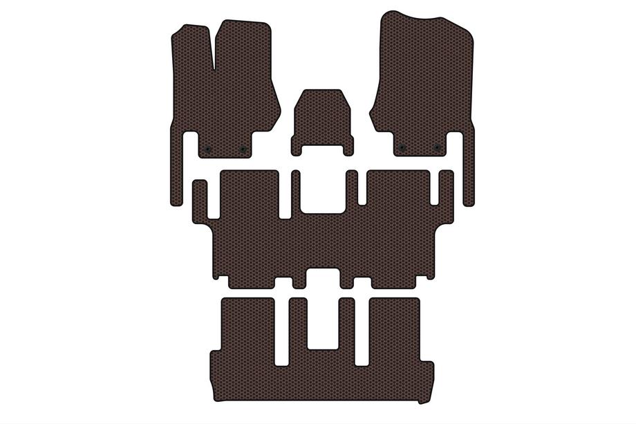 Nissan Quest 2011-2017 Gummimatten Carsuit (3 Reihen, 7-Sitzer, braun) Foto 1