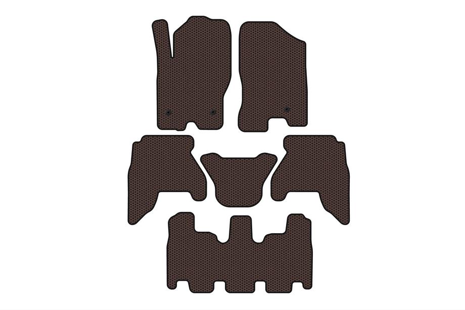 Nissan Pathfinder R51 2005-2014 Gummimatten Carsuit V1 (3 Reihen, braun, 2010-2014) Foto 1