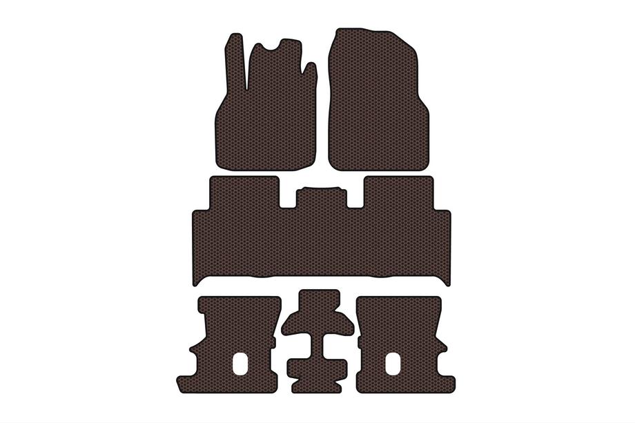 Renault Scenic/Grand 2003-2009 Gummimatten Carsuit (3 Reihen, braun) Image
