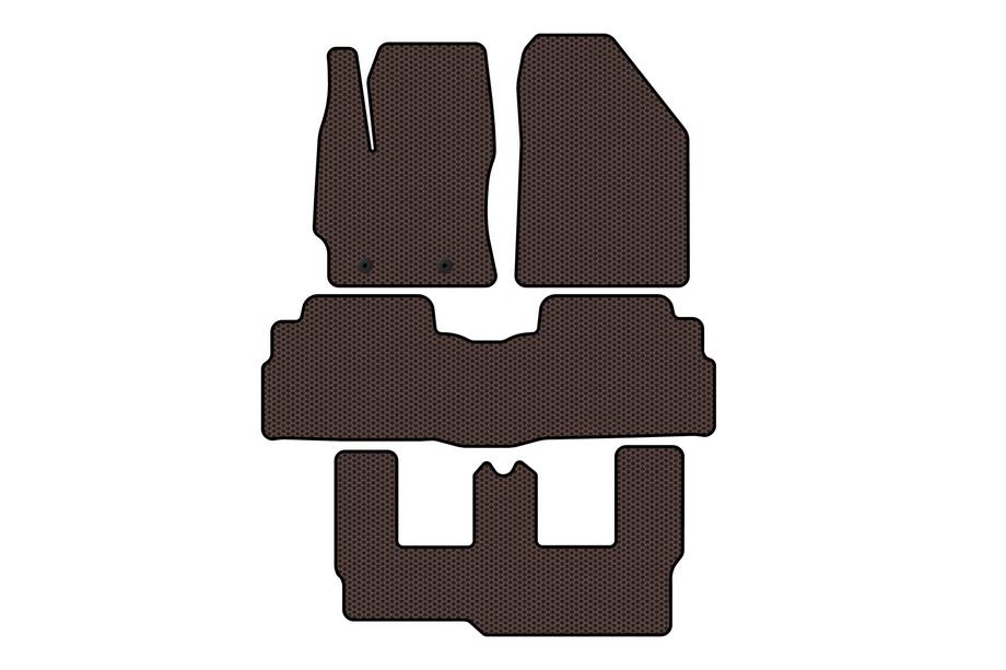 Toyota Verso 2009–2018 Gummimatten Carsuit (3 Reihen, 7-Sitzer, braun) Foto 1