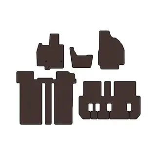Gummimatten Carsuit (3 Reihen, 6-Sitzer, braun)