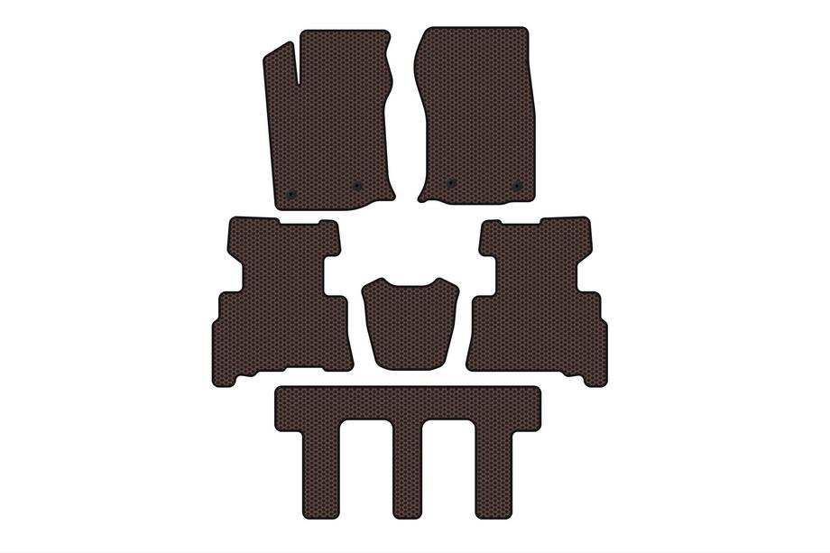 Toyota 4Runner 2009-2024 Gummimatten Carsuit (3 Reihen, 2014-2024, 7-Sitzer, braun) Foto 1