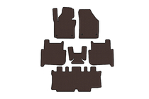Volkswagen Touran 2003-2010 Gummimatten Carsuit (3 Reihen, 2006-2010, 7-Sitzer, braun) Foto 1