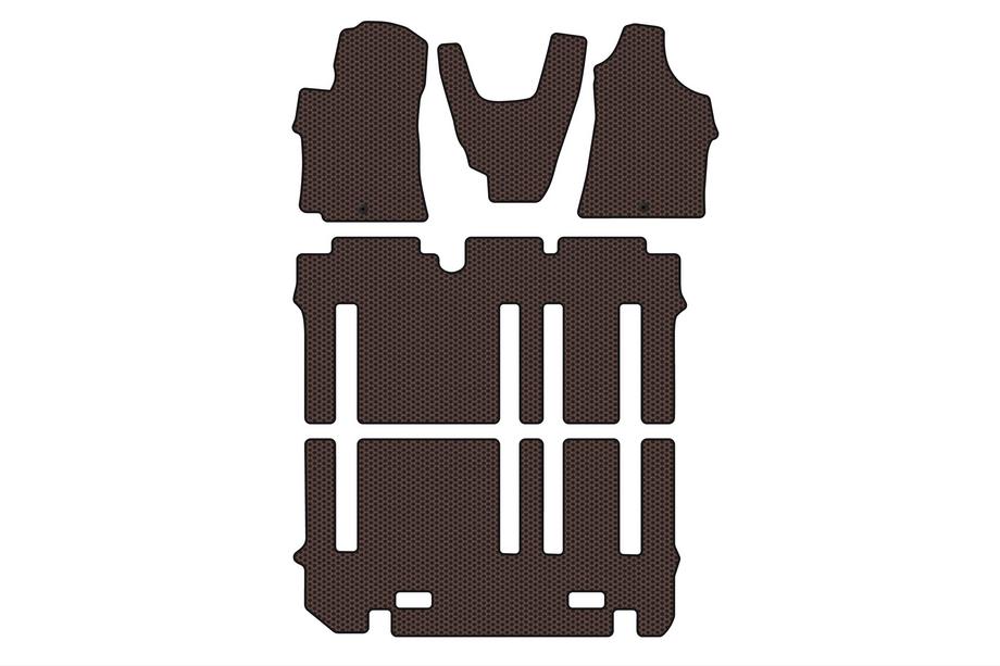 Hyundai H300, H1, Starex 2008-2020 Gummimatten Carsuit (vollständiger Innenraum, braun) Foto 1