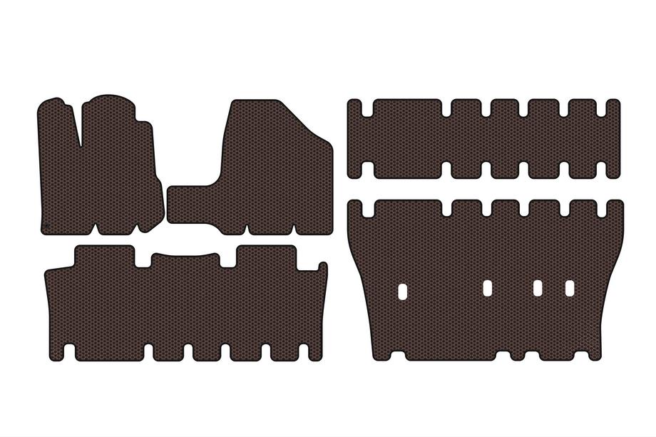 Toyota Sienna 2003-2009 Gummimatten Carsuit (3 Reihen, braun) Image
