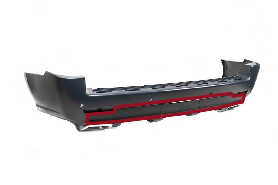 Range Rover III L322 2002-2012 Heckstoßstangendiffusor (grundiert, Autobiography) Image