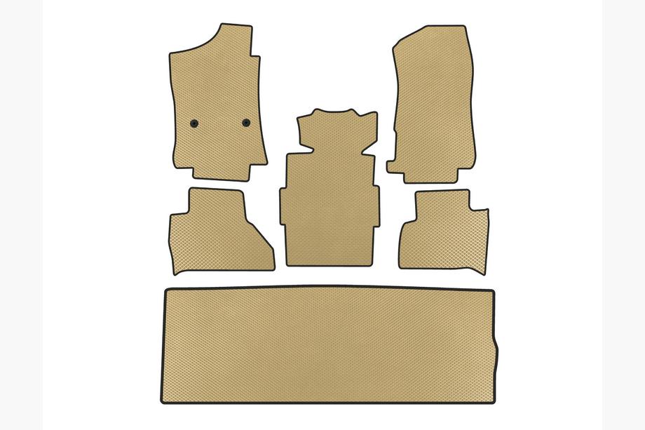 Cadillac Escalade 2014-2020 EVA Fußmatten (3 Reihen, Beige) Image