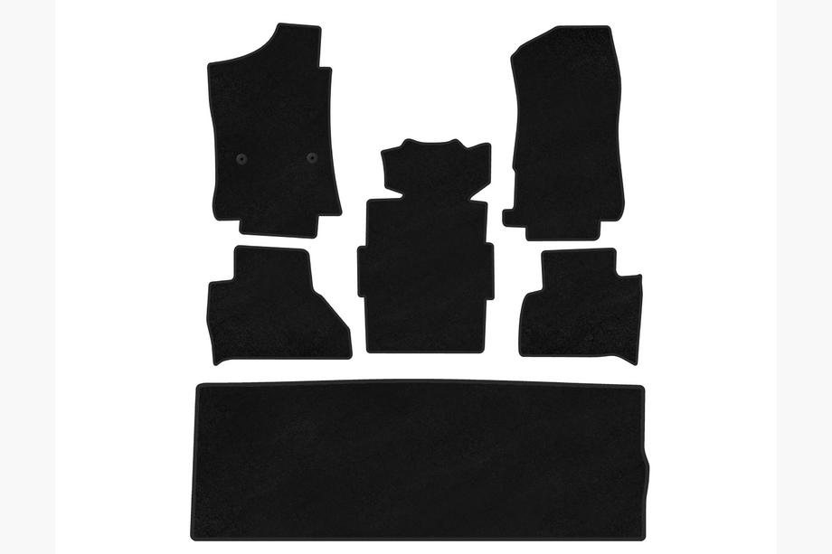 Cadillac Escalade 2014-2020 Textil Fußmatten Premium (3-reihig, Schwarz) Image