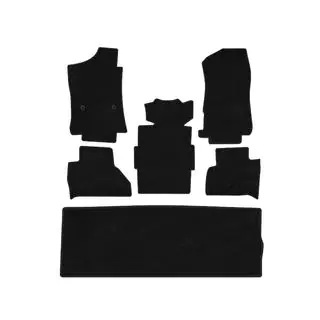 Textil-Fußmatten Deluxe (3-reihig, Schwarz)