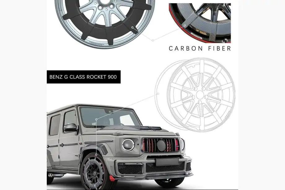 Mercedes G class W465 2025- Geschmiedete Aluminium- und Carbon-Felgen G900 (R24, 4 Stk) Foto 26
