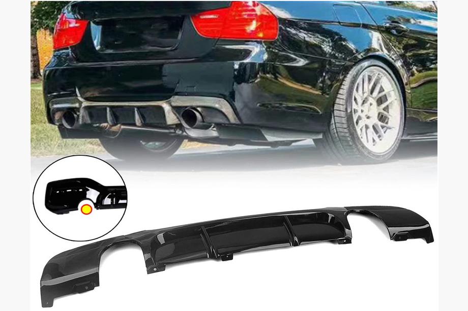 BMW 3 Series E90/E91 2005-2011 Heckdiffusor für doppelseitigen Einzelendrohr-Auspuff (für M-Sport, ABS) Foto 1